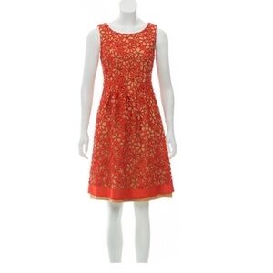 CARLISLE Red Laser cut Lace‎ Fit & Flare Dress 12